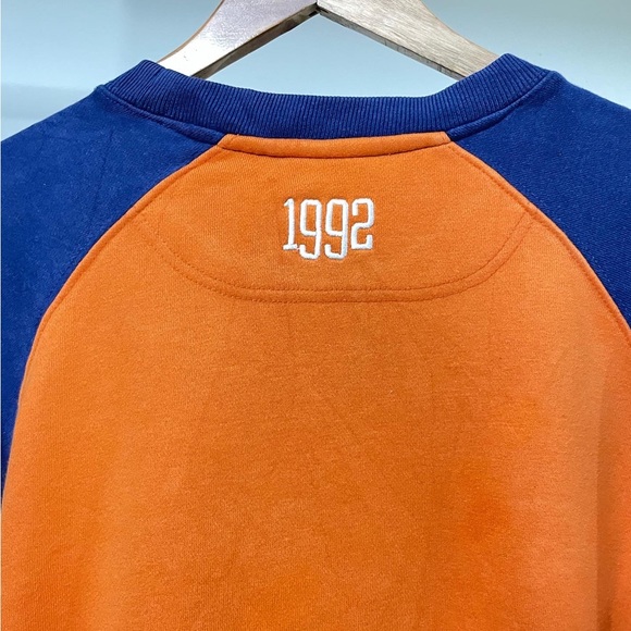 FUBU JEANS 1992 AUTHENTIC ORANGE & BLUE SWEATSHIRT FOR MEN’S & WOMEN’S. - Picture 7 of 8
